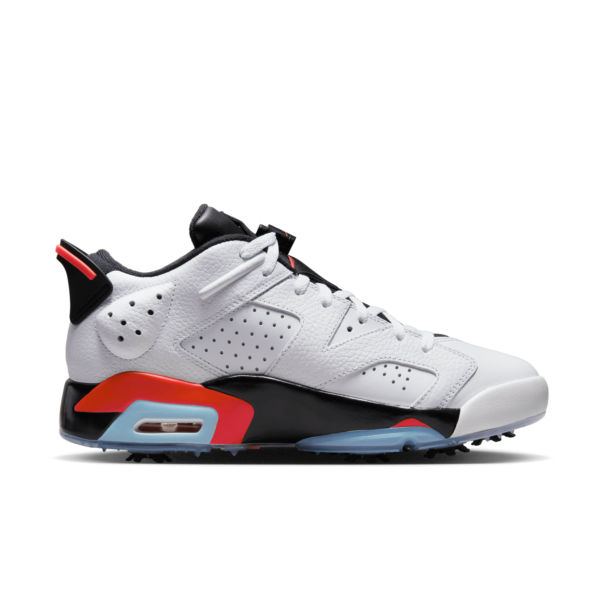 Air Jordan Retro 6 G Spiked Golf Shoe-White/Black/Red | NIKE | Golf